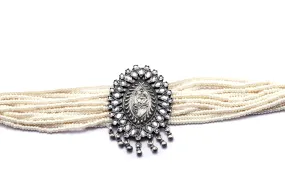 Stunning Silver Aaliya Choker