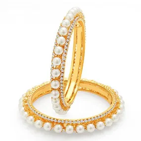 Sukkhi Finely Gold Plated Pearl Bangle For Women