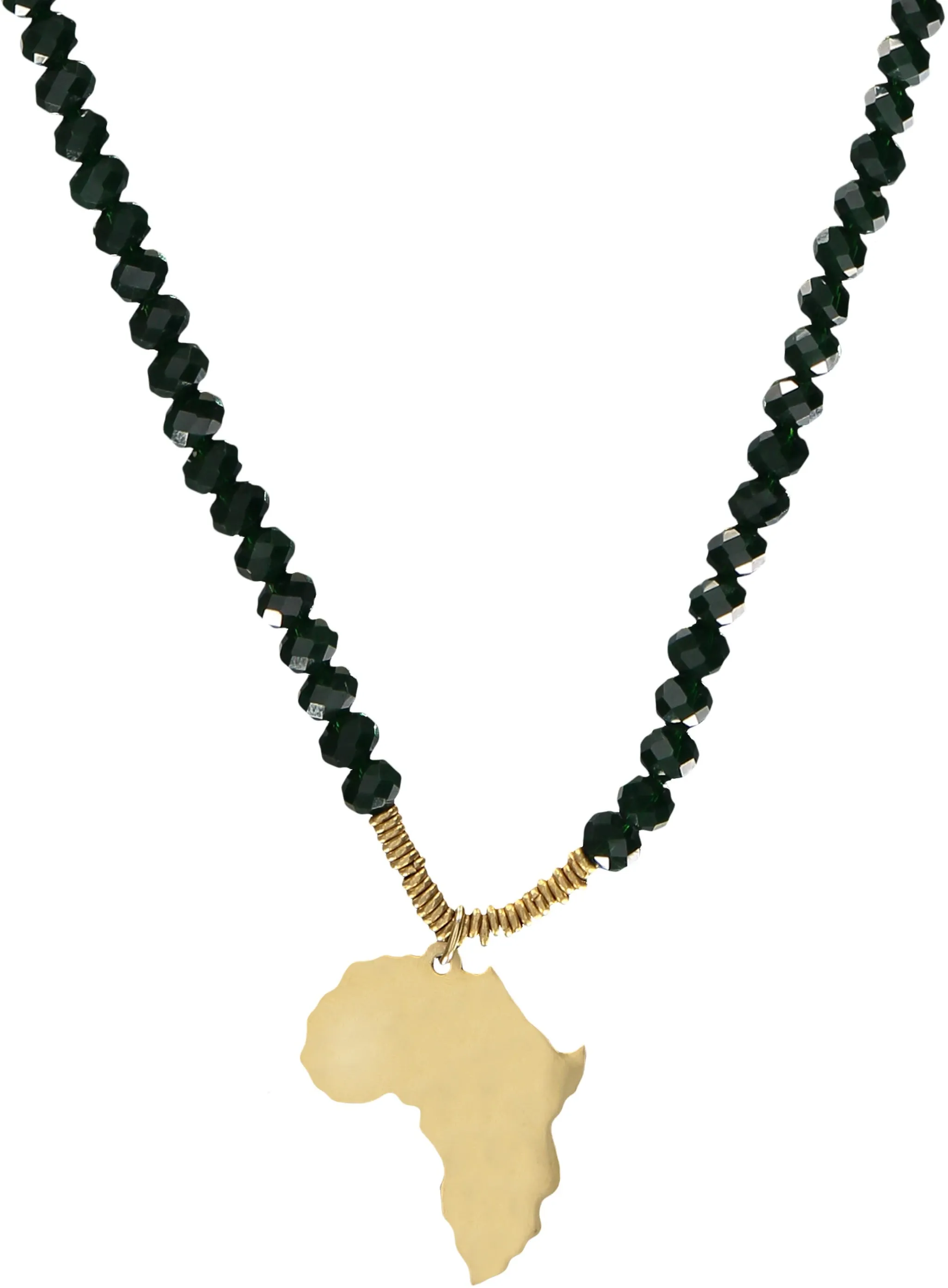 Swahili Africa Necklace Dark Emerald