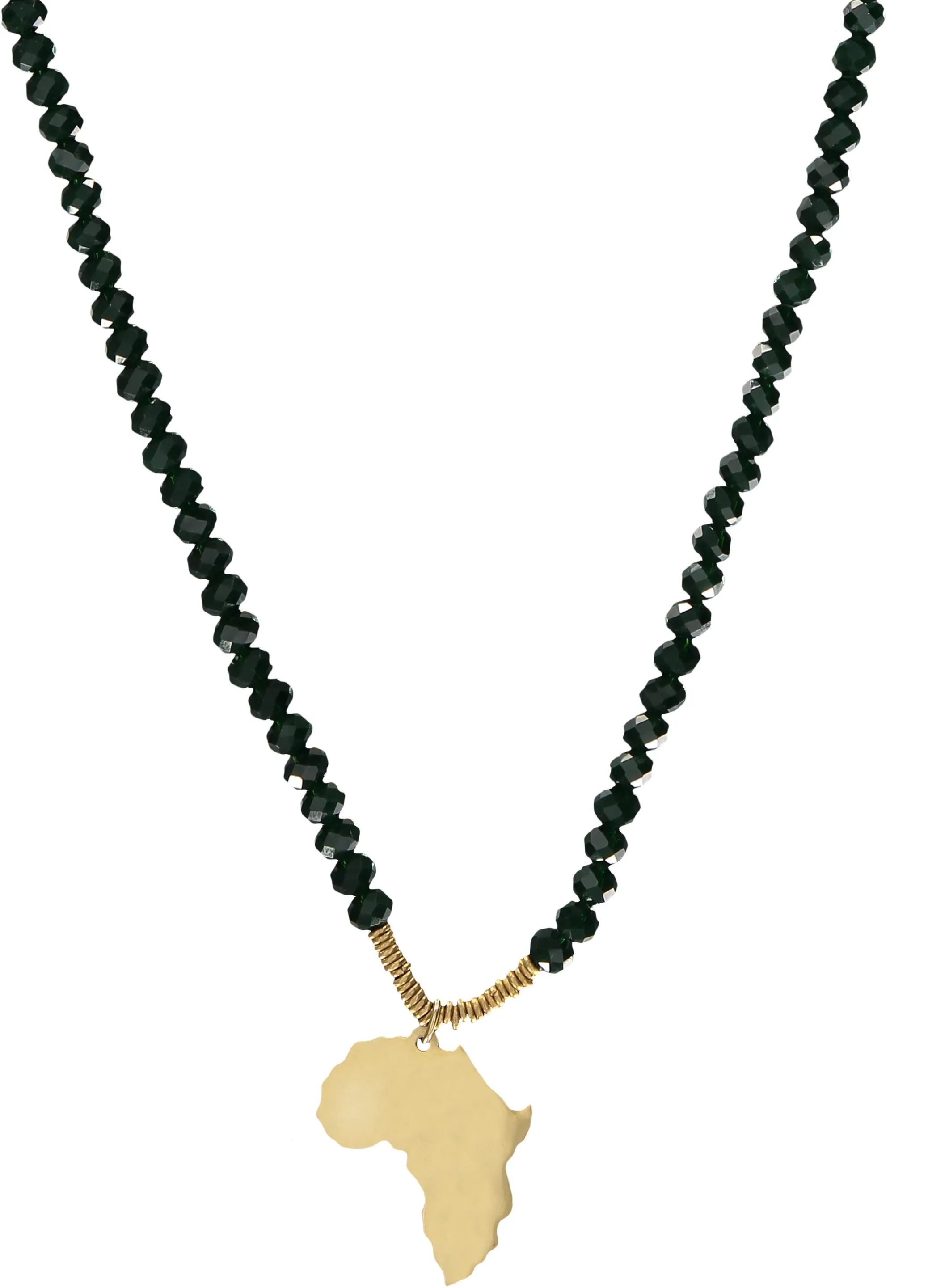 Swahili Africa Necklace Dark Emerald