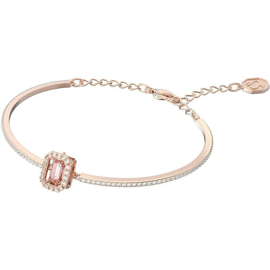 SWAROVSKI 5620555 Una bangle Octagon cut, PavÃƒÆ’Ã‚Â©, Pink, Rose gold-tone plated