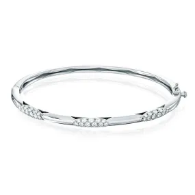 Tacori 18K White Gold 360° Slim Bangle FB668-M