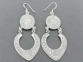 teardrop chandelier drop earring - pure silver