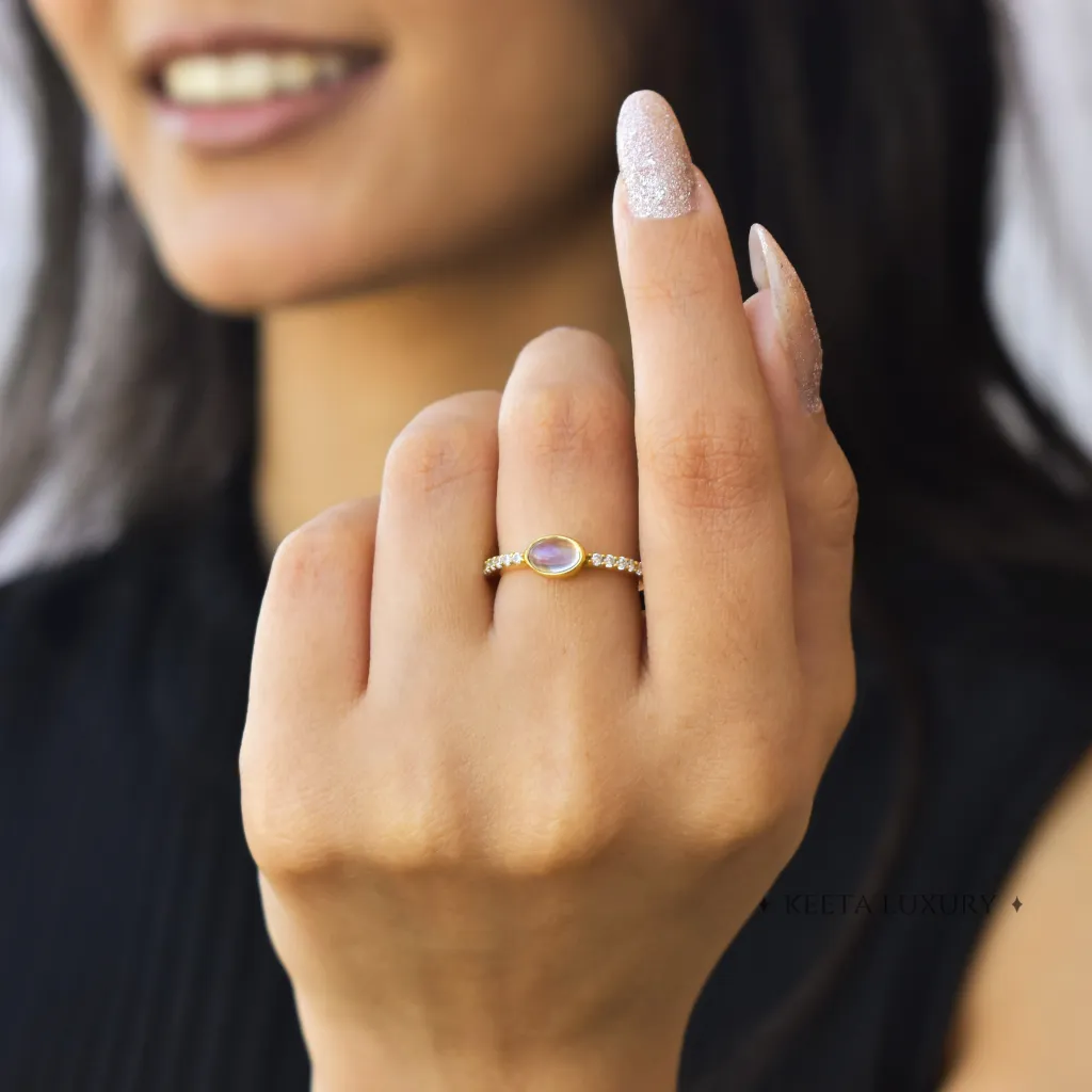 Tender Blossom - Moonstone Ring