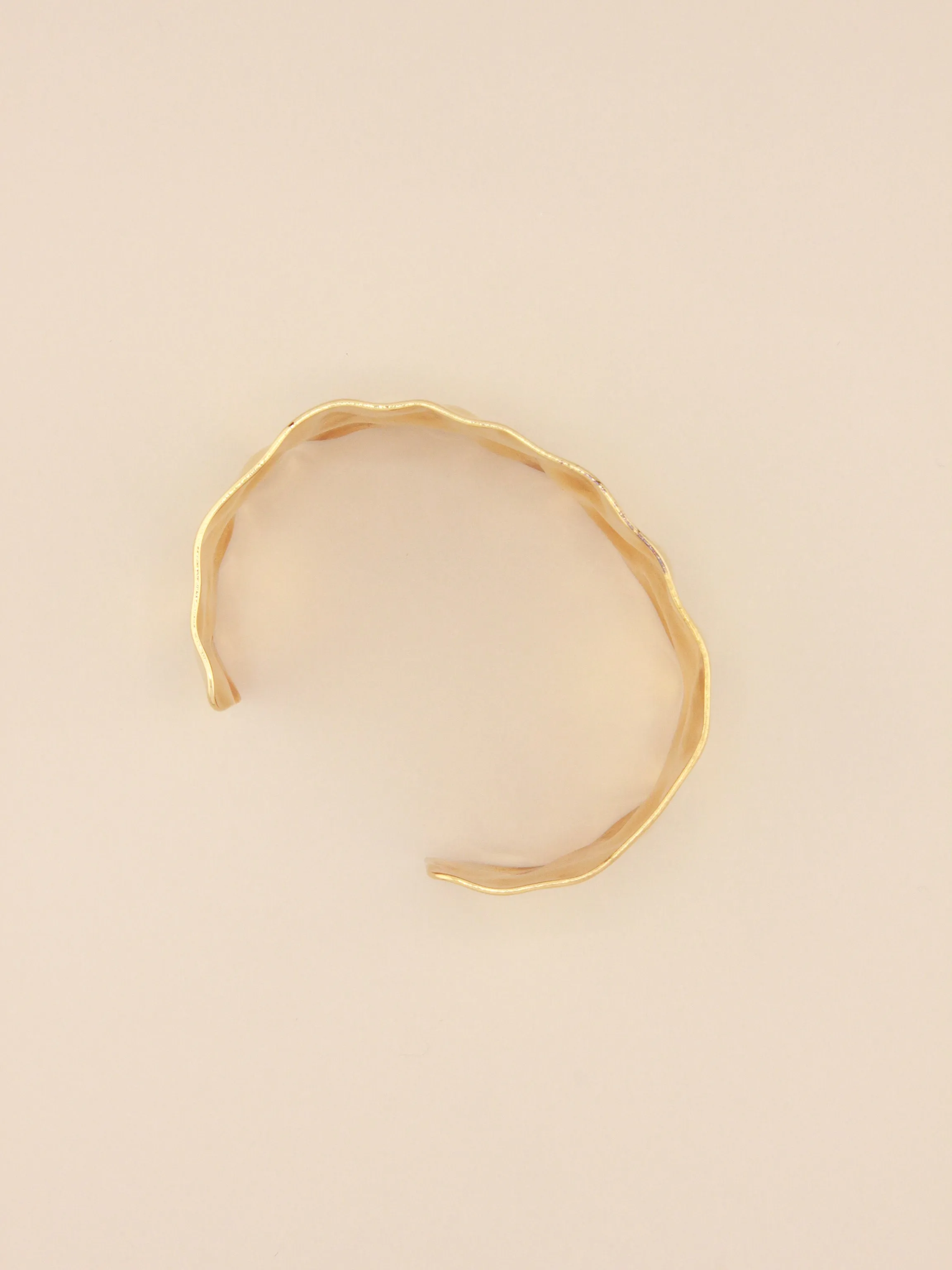 Textured Gold Cuff Bangle