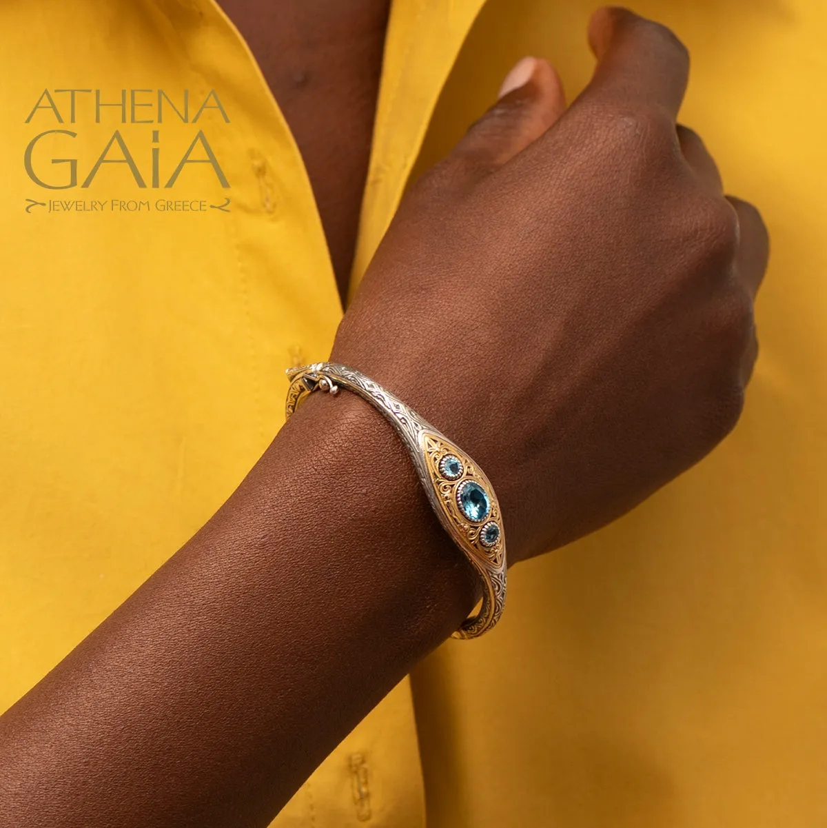 Thalassia Ellipse Bangle Bracelet