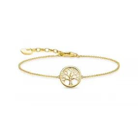 Thomas Sabo Gold Plated Tree of Love Bracelet A1828-414-14-L19v