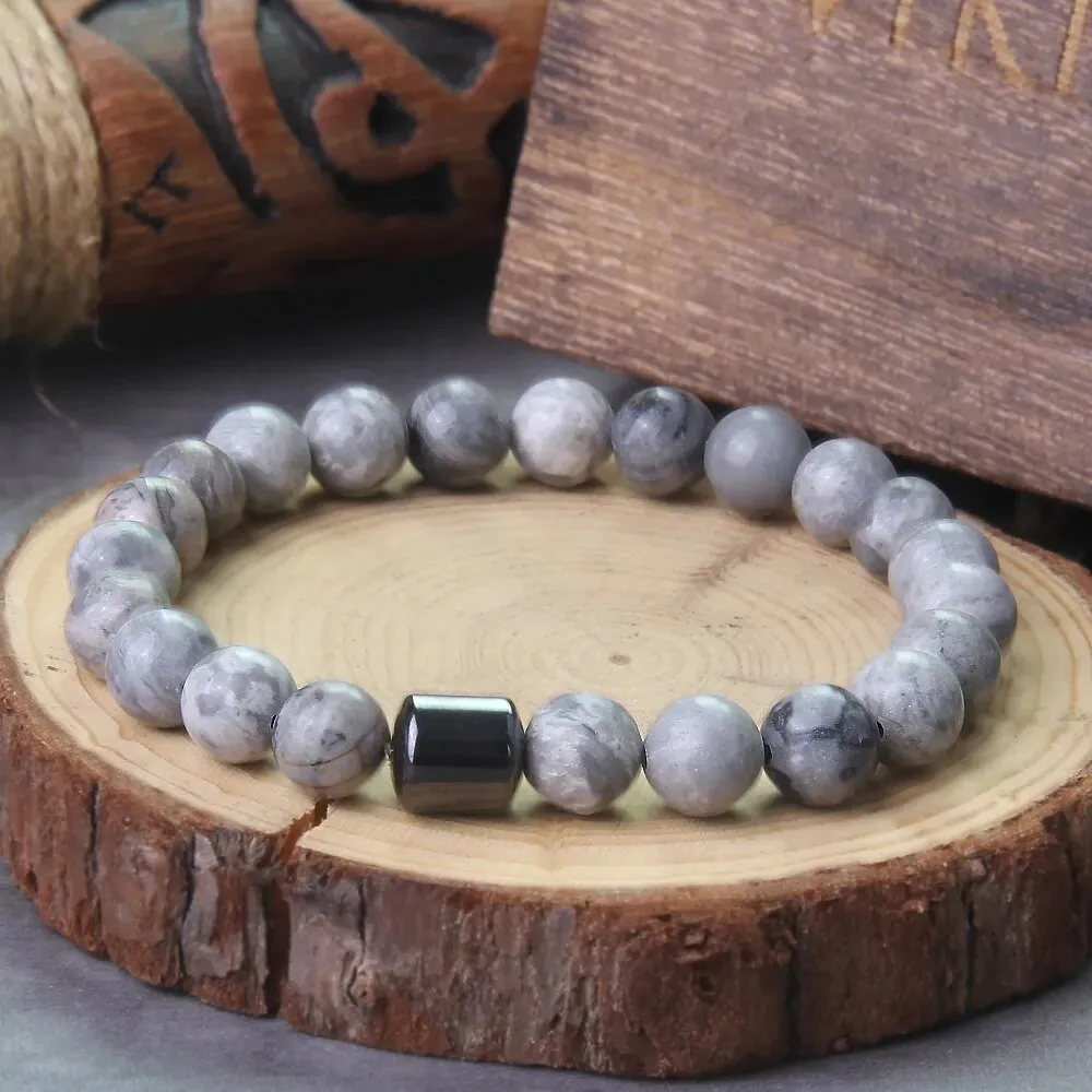 Tiger Eye Men Viking Bracelet