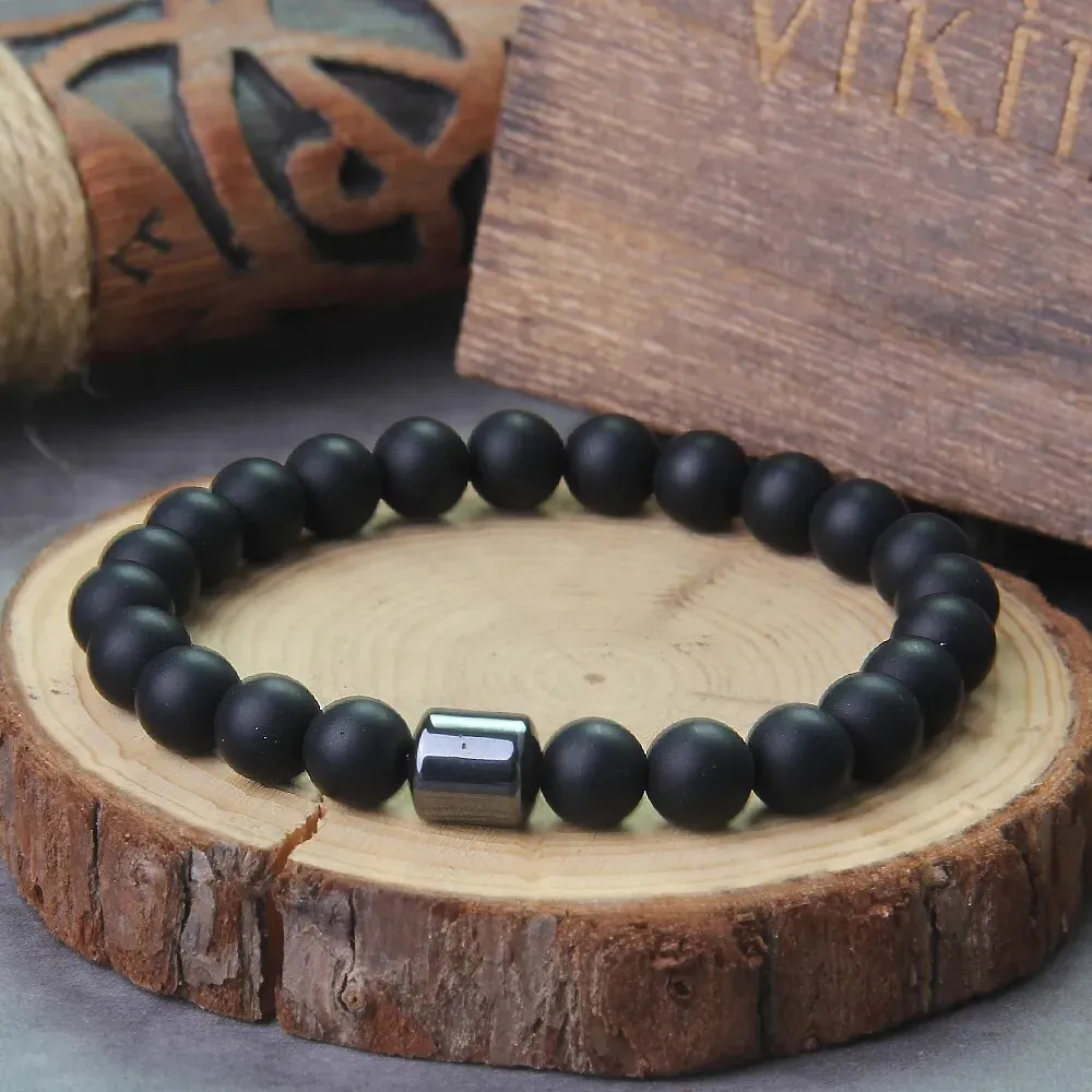 Tiger Eye Men Viking Bracelet