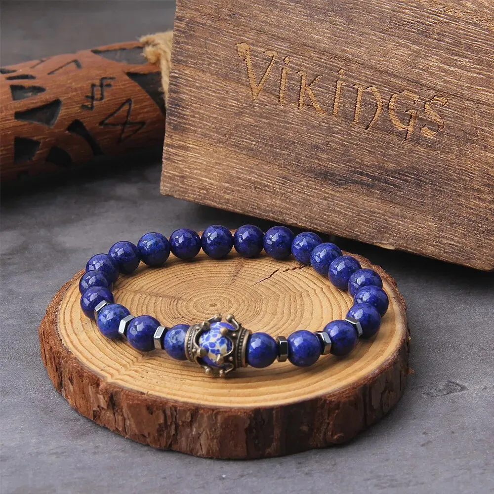 Tiger Eye Men Viking Bracelet