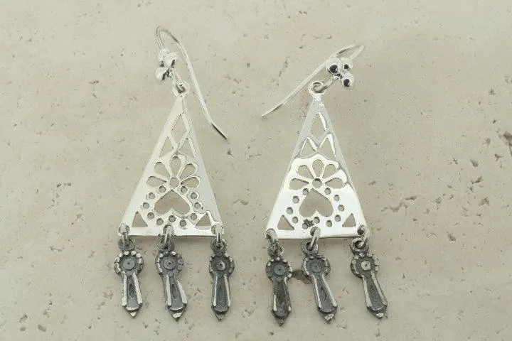 triangle chandelier earring