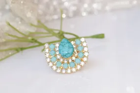 TURQUOISE BOHO RING