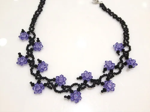 VenusFox Floral Rose Flower Necklace