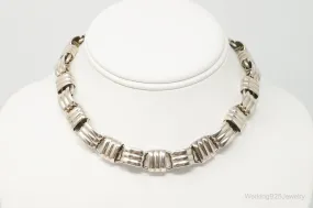 Vintage Designer Napier Sterling Silver Link Necklace