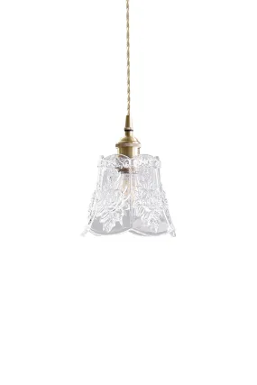 Vintage Flower Glass Pendant Light