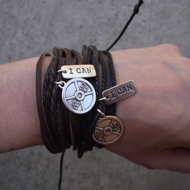 Vintage multi-layer leather bracelet