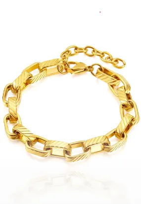 Wada Bold Square Link Chain Bracelet