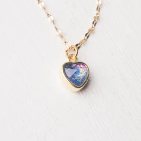 Wear Blue Gold Heart Necklace