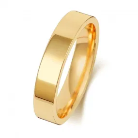 Wedding Band 18K Flat Court 4mm-1.2 Wedding  Ring WQ124L