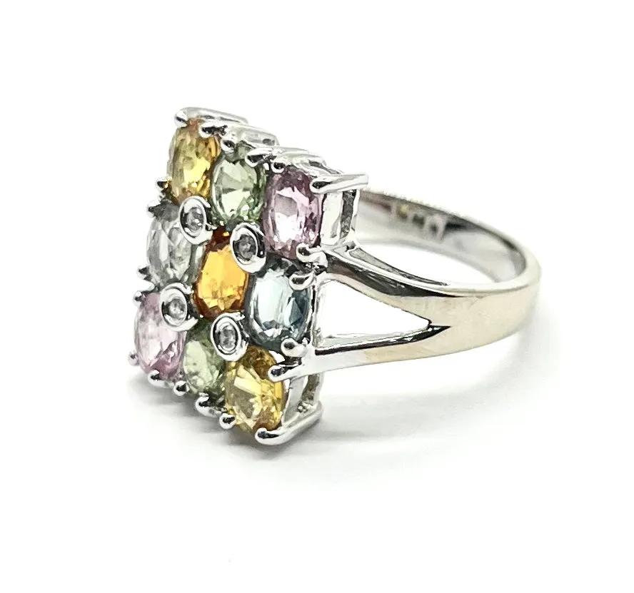 White Gold Multi-Stone Ring