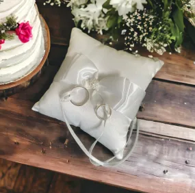 White Ring Bearer Cushion