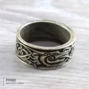 Wolf Ring Bronze Celtic Viking Knotwork