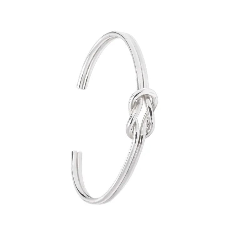 Women's silver Bracelet | 925 Sterling Silver Knot Bangle For Women